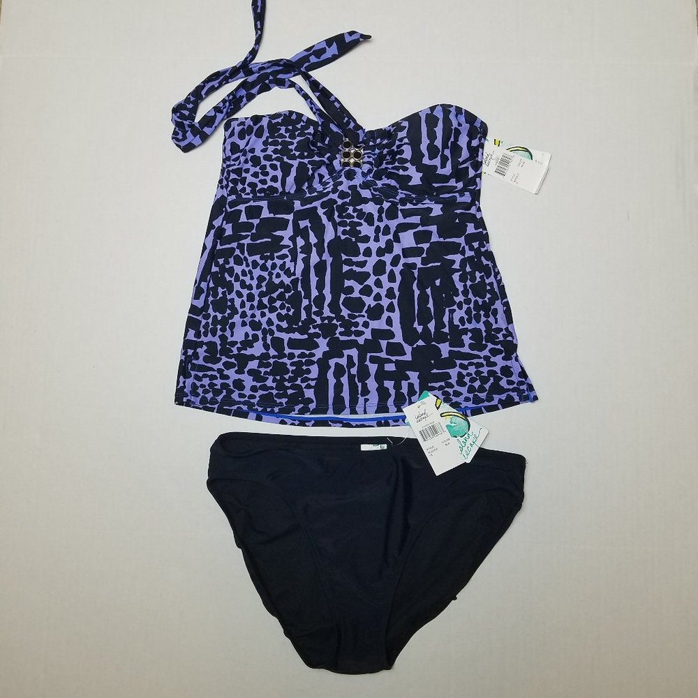 NWT Island Escape Tankini Halter Top Size 8